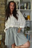 Nonni Gingham City Short Khaki